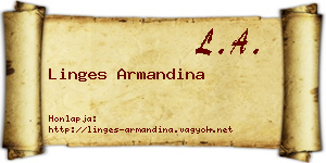 Linges Armandina névjegykártya